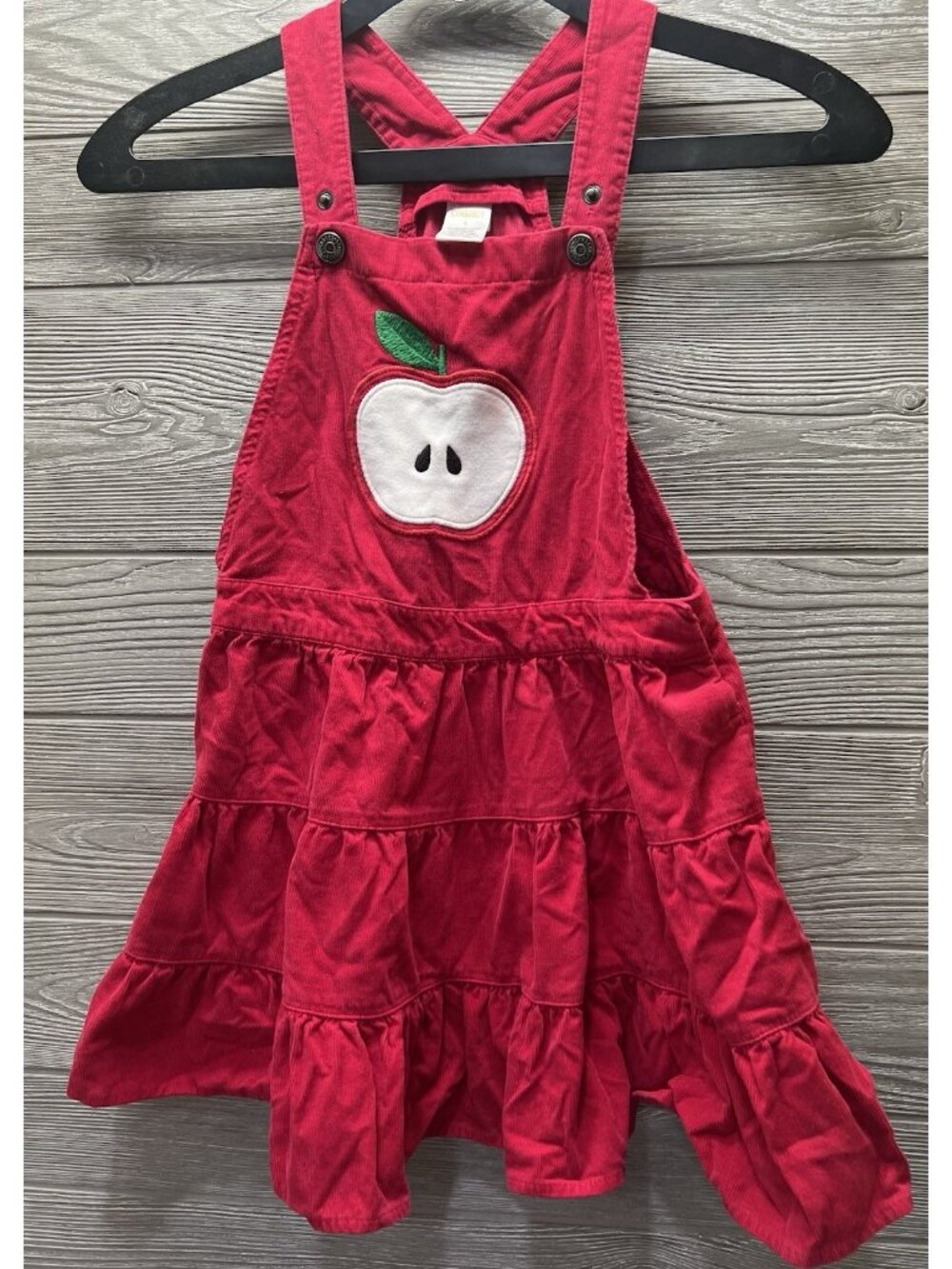 Gymboree Corduroy Apple Jumper Dress Girls Size 6